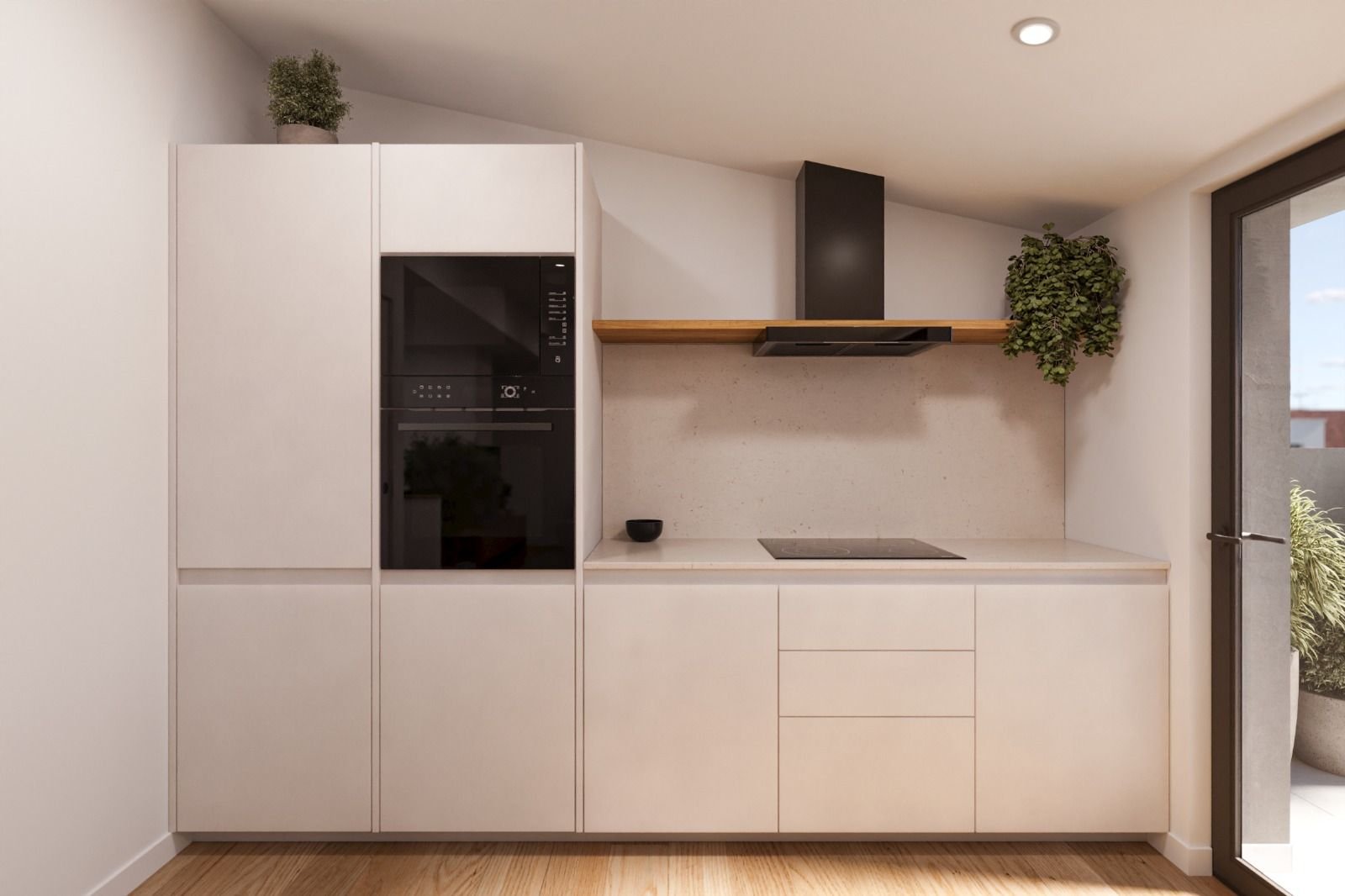 Render de cocina de Residencial Soler i Diffent