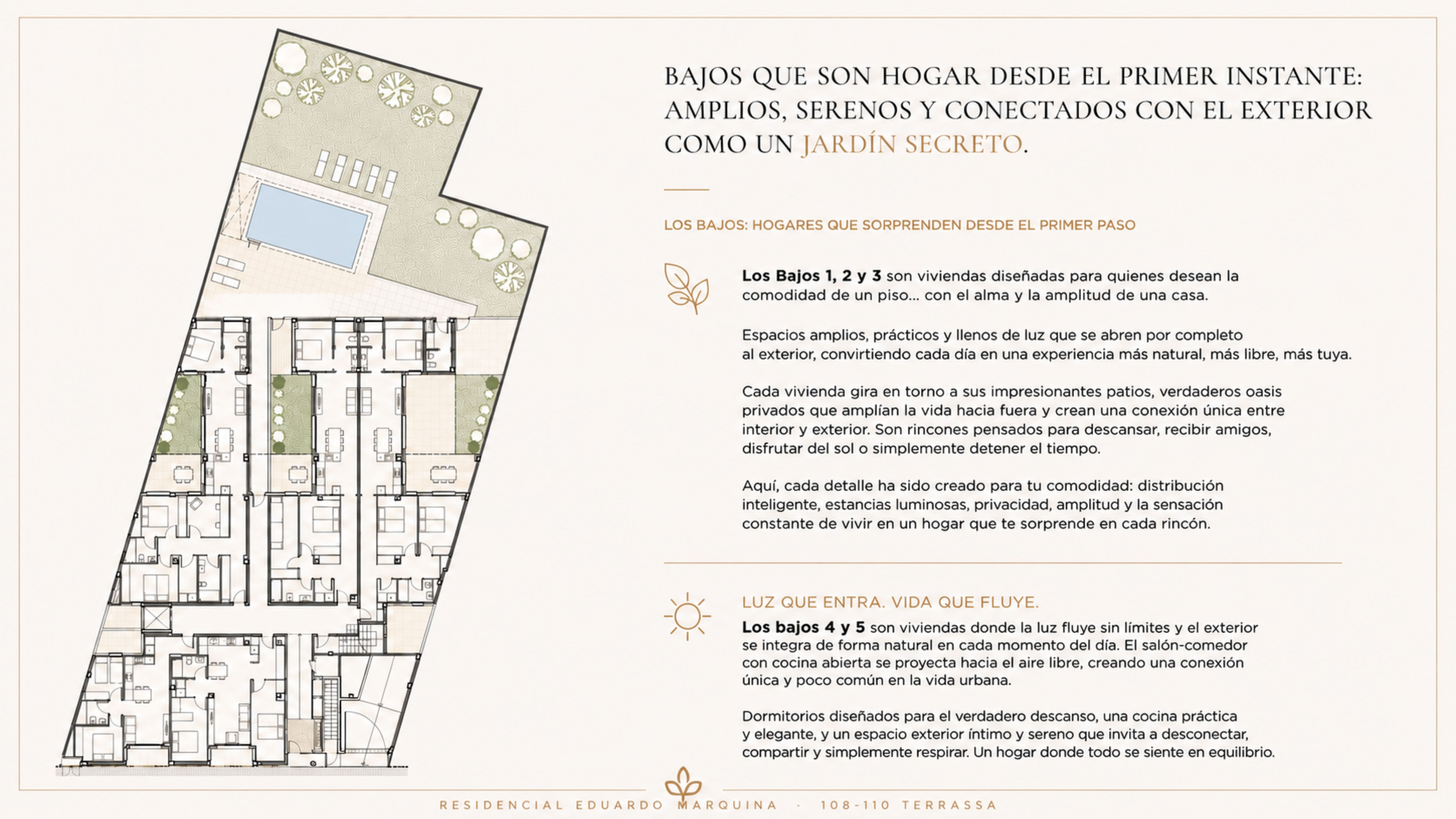 Lámina editorial de tipologías de bajos